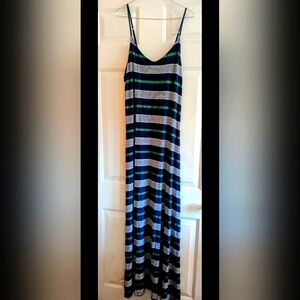 SO Green and Blue Maxi Pencil Dress Casual